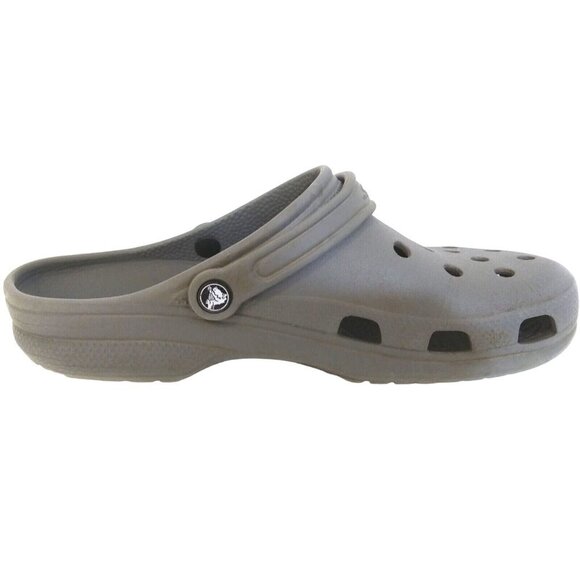 Crocs Classic Shoes Mens Size 12 Gray Rubber Slip On Comfort Faux Fur Round Toe - Picture 3 of 7